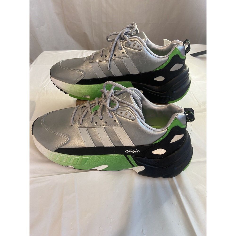 Men's Adidas ZX22 Kawasaki Green & Silver Ninja Tennis‎ Shoe-Size 9.5 NWT